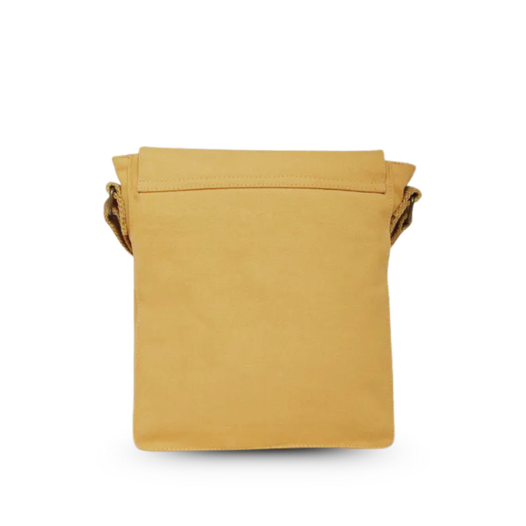 Beige Unisex Compact Messenger Bag for Everyday Use